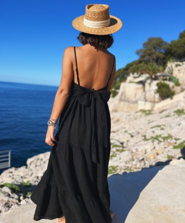 Robe MIA en lin noire