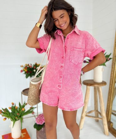 Combi-short PALM rose