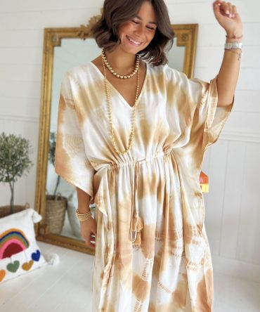 Robe TIE & DYE beige