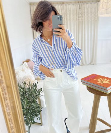 Jean petite FLARE blanc