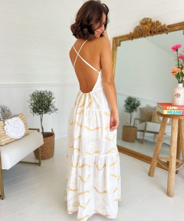 Robe dos nu SANTORIN blanche