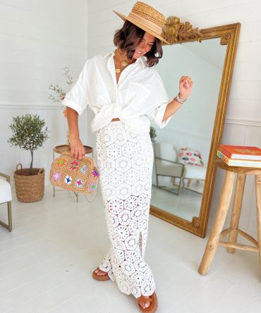 Jupe en CROCHET blanche