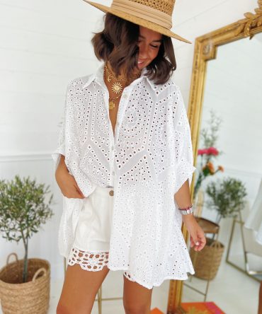 Chemise POPPY en broderie anglaise
